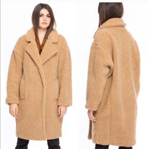 Jackets & Blazers - Full Length Oversized Teddy Bear Faux Fur Coat